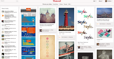 Startseite Pinterest, eingeloggt