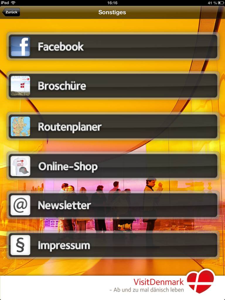 iPad App Visit Denmark: Sonstiges