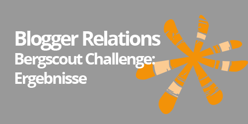 Blogger Relations: Ergebnisse Bergscout Challenge