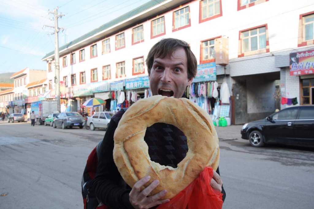 Oliver in Tongren, eine tibetisch geprägte Kleinstadt in Südwestchina
