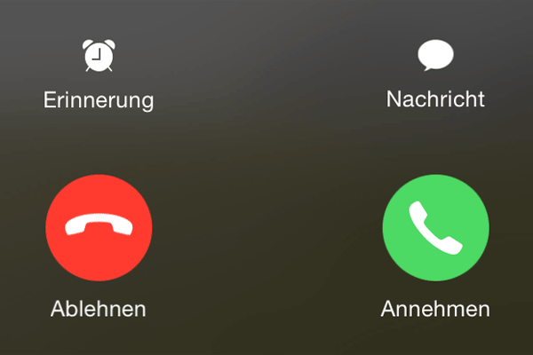 iPhone: Screenshot eines Anrufs