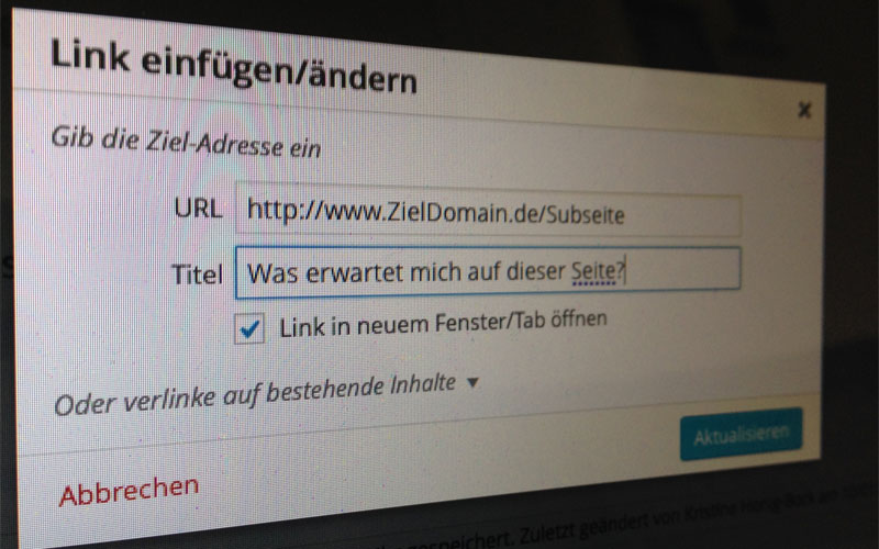 SEO: Linktexte benennen