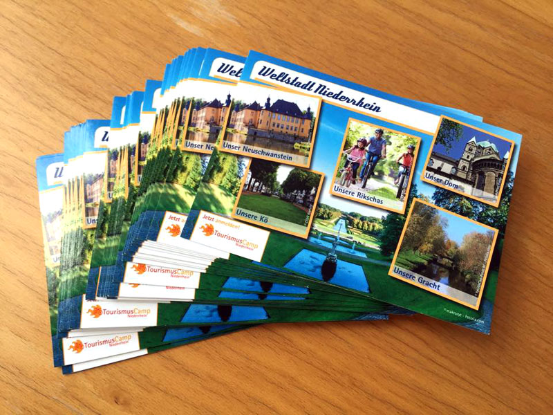Postkarte zum TourismusCamp Niederrhein - wenn die Zielgruppe das nun mal so wünscht...